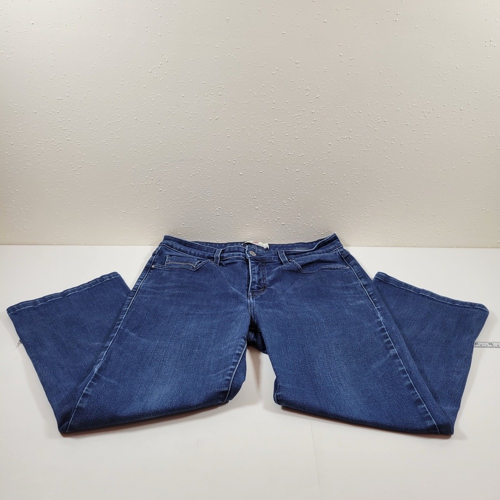 Levi's 512 Perfectly Shaping Boot Cut Jeansโ Womens 16M Blue Excellent Stretch